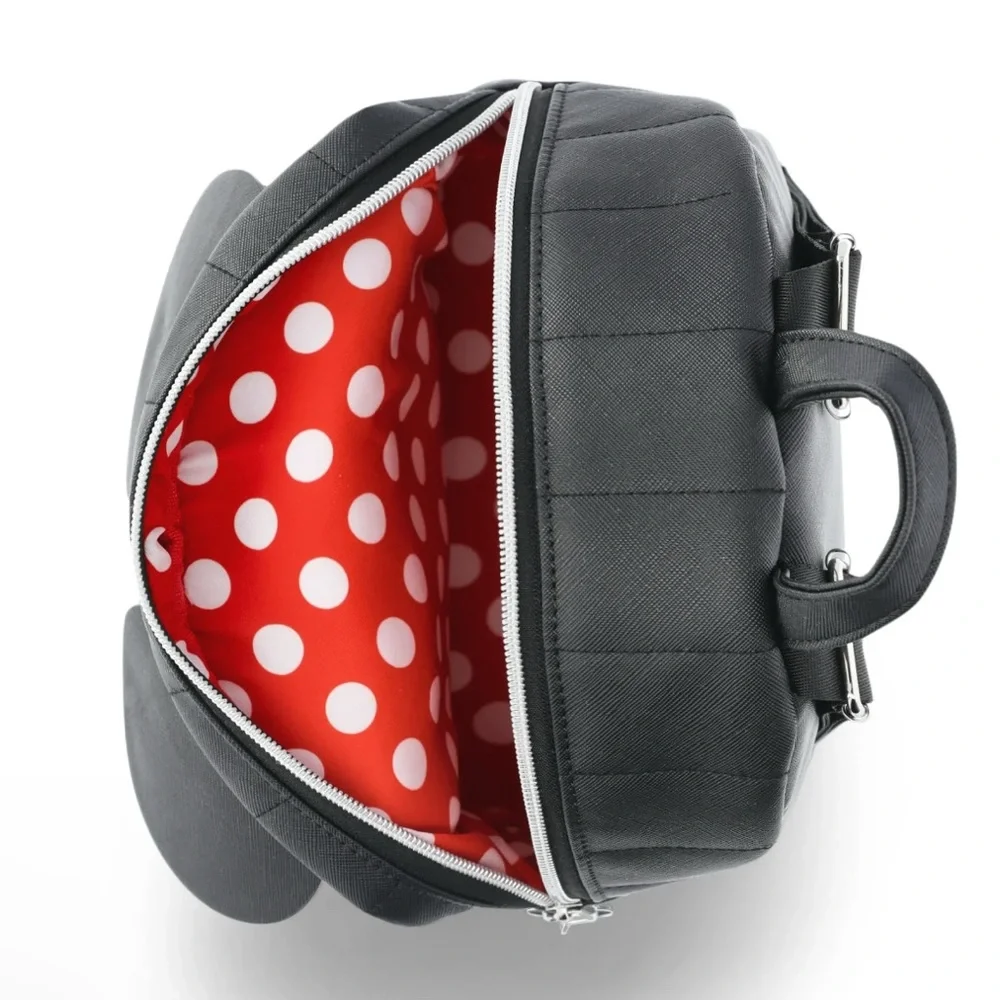 Disney Minnie Mouse Black Backpack with Red Polka Dot Bow - Picture 4 of 4